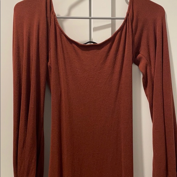 Brown Ruched Shein Dress - Picture 4 of 6